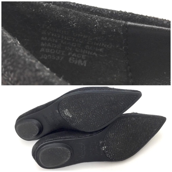 Kenneth Cole Tribeca Jewelry Pointed toe Ballet Flat Black - Picture 9 of 9